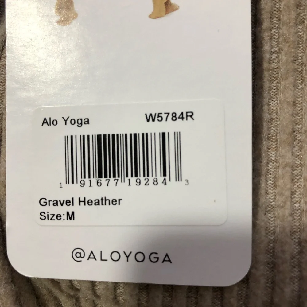 NWT Alo yoga muse sweatpants gravel Heather M soft cozy lounging joggers